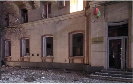 Faşist Putin rejimi Xarkovda Azərbaycan konsulluğunun vurdu