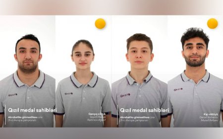 Gimnastçılarımız Avropa çempionatında qızıl medallar qazanıblar