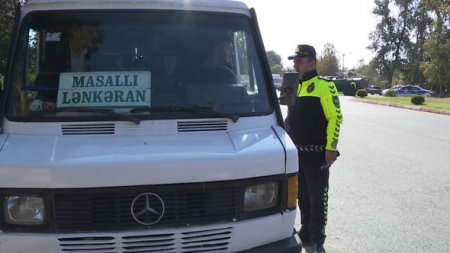 Masallıda kobud qayda pozuntularına yol verən sürücülər aşkarlanaraq cəzalanıb