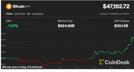 “Bitcoin” -nin qiyməti 47 min dolları keçib