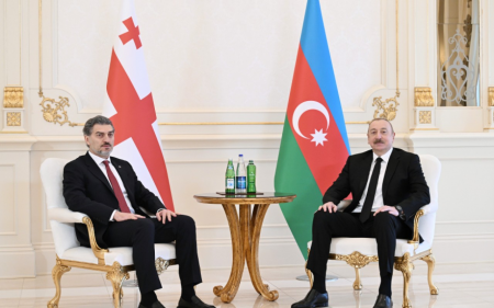İlham Əliyev Gürcüstan Prezidenti ilə görüşdü İlham Əliyev Gürcüstan Prezidenti ilə görüşdü