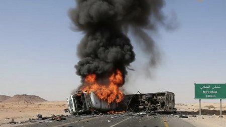 Səudiyyə Ərəbistanında ağır avtobus qəzası: Onlarla zəvvar həlak olub Səudiyyə Ərəbistanında ağır avtobus qəzası: Onlarla zəvvar həlak olub