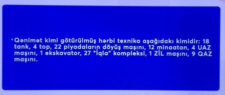BU GÜNƏ KİMİ DÜŞMƏNƏ VURULAN SARSIDICI ZƏRBƏLƏRİMİZ və QƏNİMƏTLƏRİMİZ
