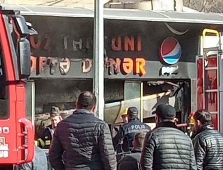 Nərimanovda "dönərxana" yanıb