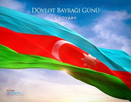 Ölkə başçısı 9 noyabr Bayraq günü münasibətilə paylaşım edib 