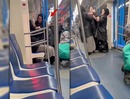 Metro stansiyaların birində iki qadın arasında mübahisə dava ilə nəticələnib