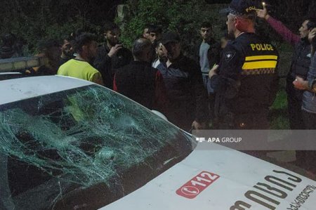 Gürcüstanda azərbaycanlılarla polis arasında qarşıdurma baş verib