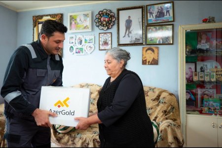 “AzerGold” QSC Qurban bayramı münasibətilə Daşkəsən rayonunda şəhid ailələrini ziyarət edib