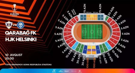  "Qarabağ" və "HİK" komandası arasında keçiriləcək UEFA Avropa Liqasının III təsnifat mərhələsinin ilk oyununa 18000 bilet satılıb