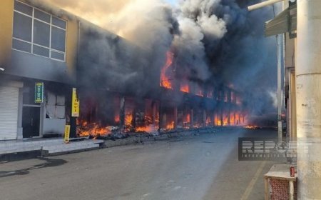 Masallıda ticarət mərkəzində baş verən güçlü yanğın söndürülüb