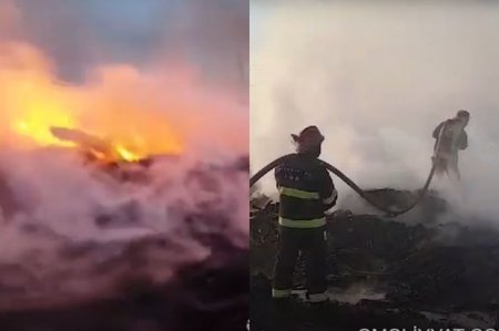 Bakı-Quba-Rusiya avtomobil yolunun kənarındakı yanğın söndürülüb