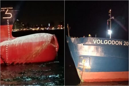 Istanbulda iki yük gəmisi toqquşub