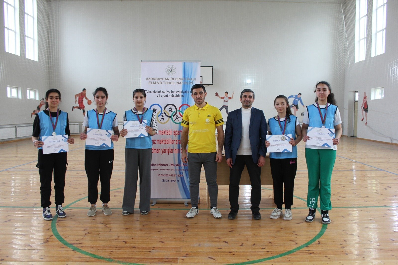 Qubada qız şagirdlər arasında keçirilən 3*3 basketbol növü üzrə turnirə yekun vurulub