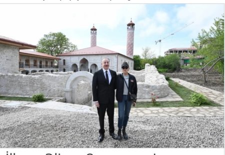 İlham Əliyev və xanımı  Şuşaya və Laçına səfər edib