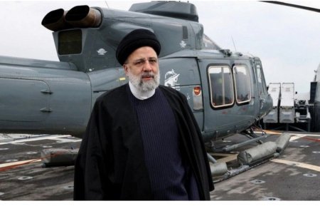 İran prezidentini aparan helikopter qatı duman səbəbindən sərt qəza enişi edib