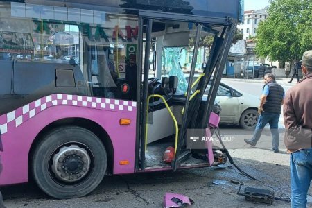 Bakıda iki avtobus toqquşub