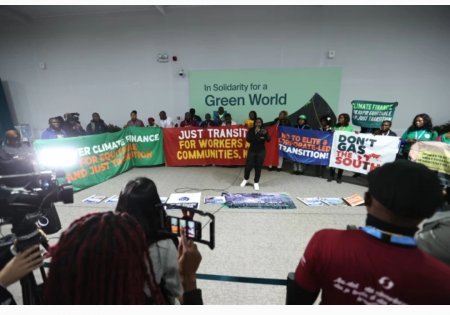 COP 29 da iqlim fəalları aksiya keçiriblər