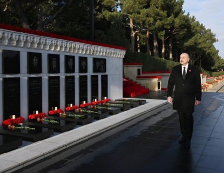 Dövlət başçısı 20 Yanvar şəhidlərinin xatirəsini yad edib