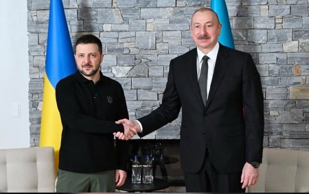 İlham Əliyev Davosda Zelenski ilə görüşüb