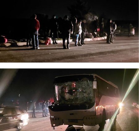 Bakı-Xaçmaz avtobusu qəzaya uğradı, yaralı var 