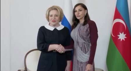 Matviyenko Bakıda Mehriban Əliyeva ilə görüşüb