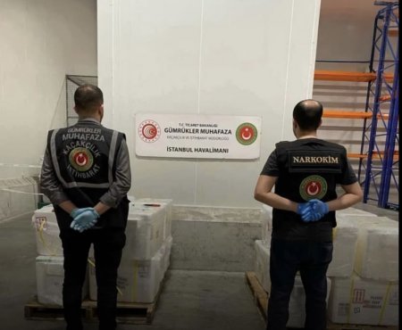 İstanbul Hava Limanında yarım ton narkotik vasitə ələ keçirilib