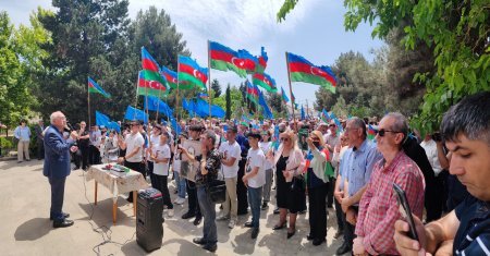 Müsavat Partiyası Novxanıda 28 May – Müstəqillik Gününü qeyd edib