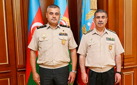 Nazir General rütbəsi alan hərbçilərlə görüşüb