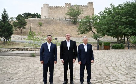 Azərbaycan, Özbəkistan və Qırğızıstan prezidentləri Şahbulaq qalasına baş çəkiblər