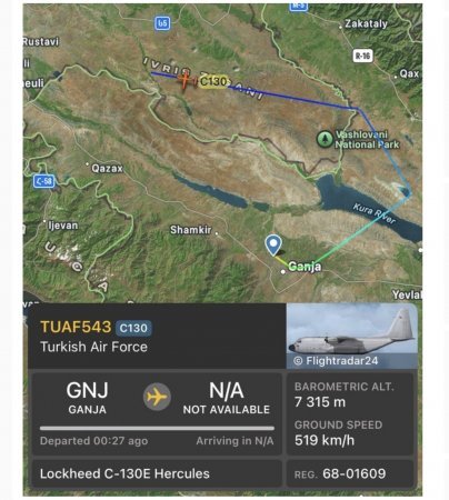 Türkiyənin “C-130” hərbi təyyarəsi Azərbaycan sərhədindən 5 km aralıda qəzaya uğrayıb