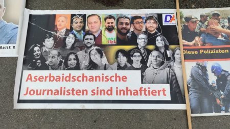 Nürnberqdə azərbaycanlı mühacirlərdən etiraz aksiyası