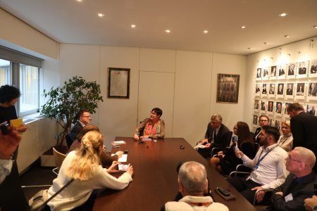 AŞPA Prezidenti xanım Petra Bayr azərbaycanlı jurnalistləri qəbul edib