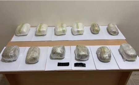 Sərhəddə 12 kiloqrama yaxın narkotikin ölkəyə keçirilməsi cəhdi ifşa olunub